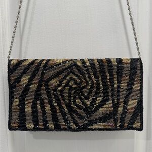 Beaded Clutch with Chain Strap